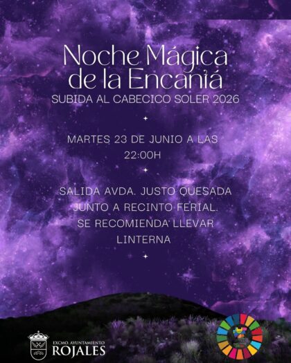 Rojales, evento: Ruta nocturna con la subida al Cabecico Soler 2026 en la 'Noche mágica de la Encantá', dentro de los actos de las fiestas patronales en honor a San Pedro Apóstol y de Moros y Cristianos