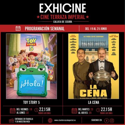Callosa de Segura, evento cultural: Sesión de cine de verano con la película española-francesa 'La cena' (2025), de Manuel Gómez Pereira y con Mario Casas, Alberto San Juan, Asier Etxeandia, Elvira Mínguez y Antonio Resines, dentro del 'Cine de verano' organizado por la Concejalía de Cultura