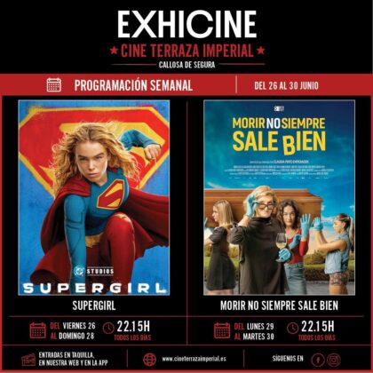 Callosa de Segura, evento cultural: Sesión de cine de estreno con la película estadounidense de estreno 'Supergirl' (2026), dentro del 'Cine de verano' organizado por la Concejalía de Cultura