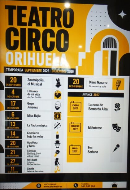 Cultura prepara la nueva temporada de otoño-invierno del Teatro Circo 'Atanasio Die' con una programación para todos los públicos