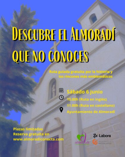 Almoradí, evento: Reservas para la ruta guiada y gratuita de patrimonio cultural en castellano para descubrir su historia, su arquitectura y su esencia, dentro de los actos de la 'Primavera en Almoradí' organizado por la Concejalía de Turismo