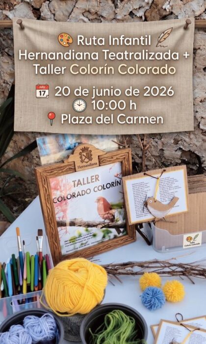 Orihuela, evento: Ruta infantil hernandiana teatralizada con el taller 'Colorín colorado', dentro de las rutas y visitas turísticas guiadas y actividades de verano organizadas por la Concejalía de Turismo