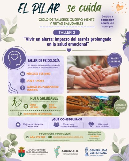 Pinar de Campoverde de Pilar de la Horadada, evento: Ruta saludable caminando por Pinar de Campoverde dinamizada por instructora de pilates, dentro de los actos del ciclo de talleres de cuerpo-mente y rutas saludables 'El Pilar se cuida' organizados por la Concejalía de Sanidad
