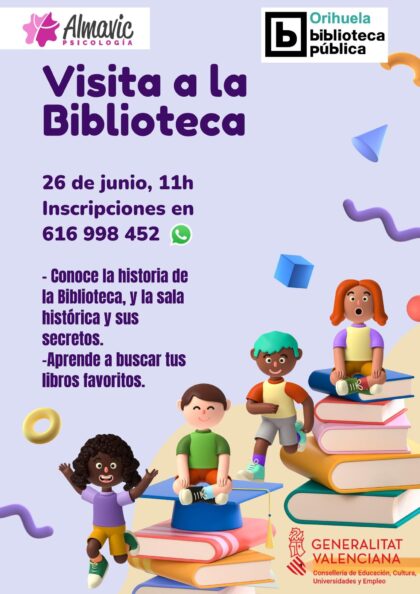Orihuela, evento: Visita a la biblioteca para conocer su historia y su sala histórica con sus secretos y aprender a buscar libros, dentro de los talleres y actividades infantiles de verano 2026 de la Biblioteca Pública y Archivo Histórico ‘Fernando de Loazes’