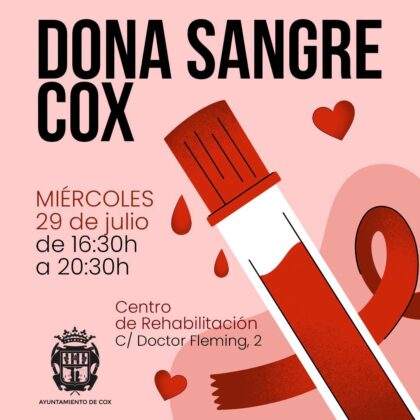 Cox, evento: Donación de sangre, organizada por el Centro de Transfusiones de la Comunidad Valenciana