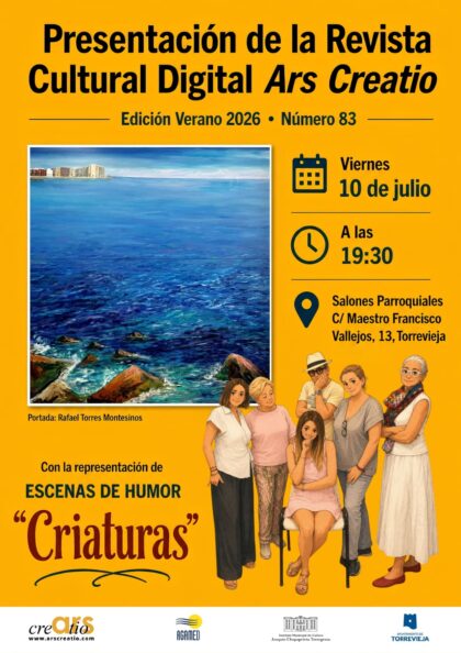 Ars Creatio presenta este viernes su revista cultural digital del verano