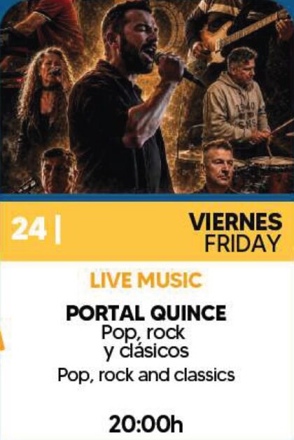 Orihuela Costa, evento cultural: Actuación en directo de pop, rock y clásicos, a cargo de 'Portal quince', dentro de los actos de julio del Centro Comercial Zenia Boulevard