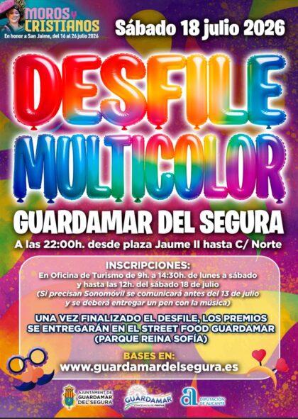 Guardamar del Segura, evento: Volteo de campanas y lanzamiento de cohetes en honor a San Jaime, dentro de las fiestas patronales en honor a San Jaime 2026 y de Moros y Cristianos