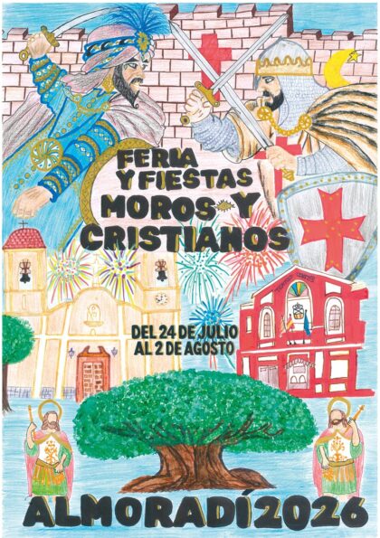 Almoradí, evento: Embajada del bando moro y toma del castillo, dentro de los actos de la Feria y Fiestas patronales de los Santicos de la Piedra, San Abdón y Senén