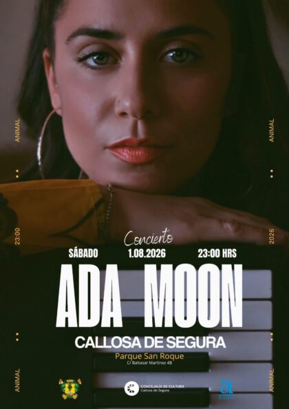 Callosa de Segura, evento cultural: Concierto de la cantante oriolana Ada Moon con la presentación de su proyecto 'Animal', organizado por la Concejalía de Cultura