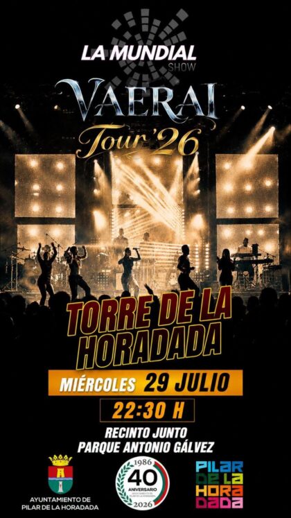 Torre de la Horadada de Pilar de la Horadada, evento cultural: Actuación de la Orquesta 'La Mundial' en su gira 2026 'Vaerai', organizada por el Ayuntamiento