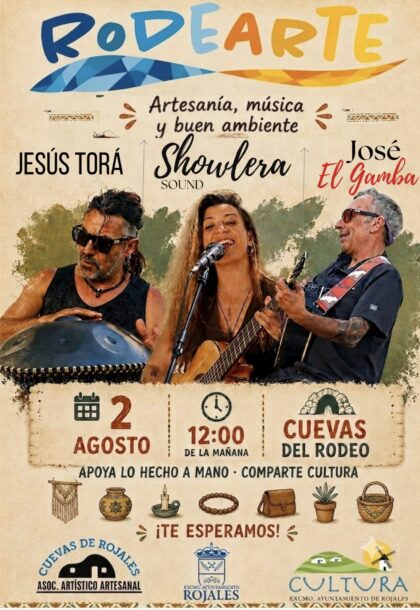 Rojales, evento cultural: Actuación de los cantantes Jesús Torá, 'Showlera sound' y José 'El gamba' en 'Rodearte', dentro de los actos de agosto de la Concejalía de Cultura