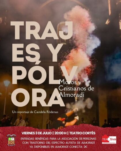 Almoradí, evento cultural: Presentación del documental sobre la fiesta de los Moros y Cristianos 'Trajes y pólvora', un reportaje de la realizadora Candela Ródenas, organizada por el Ayuntamiento