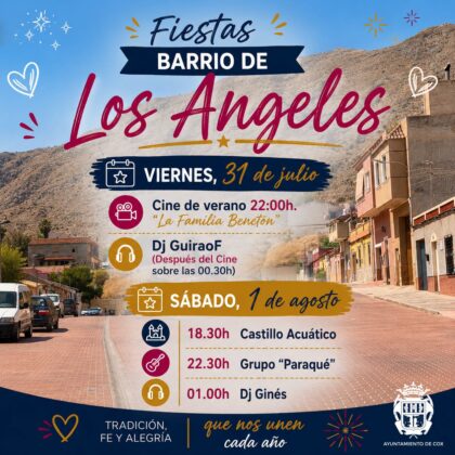 Barrio de Los Ángeles de Cox, evento cultural: Actuación en directo del grupo 'Paraqué', dentro de los actos de las fiestas del barrio de Los Ángeles