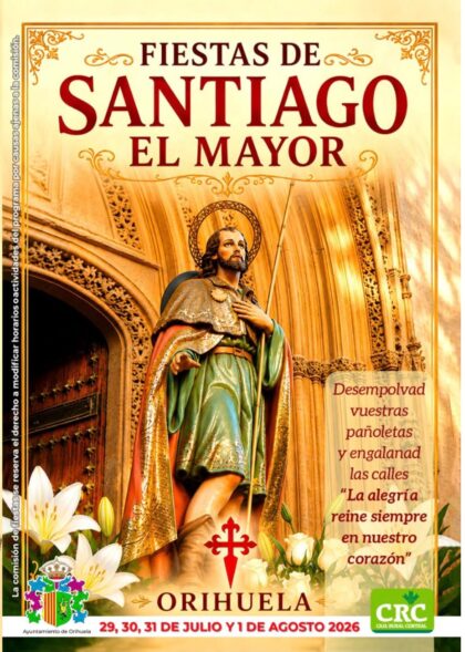 Barrio de Santiago de Orihuela, evento: Sesión de cine con la película española 'A todo tren. Destino Asturias' (2021), de Santiago Segura y con él mismo y Leo Harlem, con cena de cada uno y palomitas gratis, dentro de los actos de las fiestas de Santiago el Mayor 2026