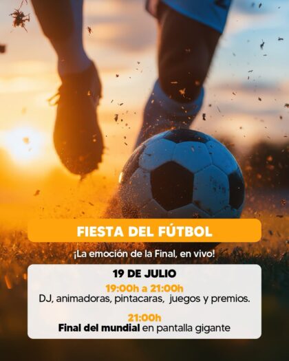 Orihuela Costa, evento: Retransmisión de la final del Mundial 2026 en pantalla gigante entre la selección española y Argentina, dentro de los actos de julio del Centro Comercial Zenia Boulevard