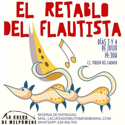  Torrevieja, evento cultural: Representación de la obra de teatro de Jordi Teixidor 'El retablo del flautista', a cargo de la compañía 'La cueva de Melpómene', dentro de la programación cultural para el segundo cuatrimestre de 2026 organizada por la Concejalía de Cultura