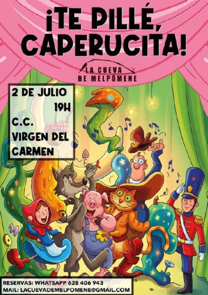 Torrevieja, evento cultural: Representación de la obra de teatro infantil '¡Te pillé, Caperucita!', por la compañía 'La cueva de Melpómene', dentro de la programación cultural para el segundo cuatrimestre de 2026 organizada por la Concejalía de Cultura