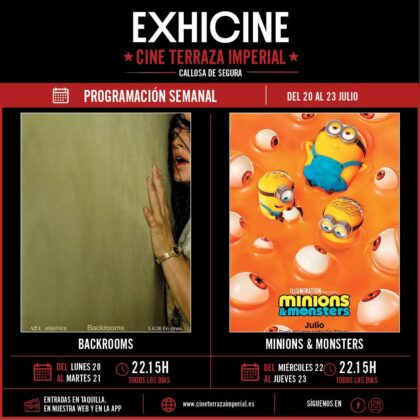 Callosa de Segura, evento cultural: Sesión de cine con la película estadounidense 'Backrooms' (2026), dentro del 'Cine de verano' organizado por la Concejalía de Cultura