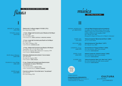 Torrevieja, evento cultural: Concierto 'El siglo de oro de la flauta y música de películas', por la Orquesta de Flautas Casanovas, en el 40º aniversario del fallecimiento del maestro Francisco Casanovas, dentro de la programación cultural para el segundo cuatrimestre de 2026 organizada por la Concejalía de Cultura Torrevieja, evento cultural: Concierto 'El siglo de oro de la flauta y música de películas', por la Orquesta de Flautas Casanovas, en el 40º aniversario del fallecimiento del maestro Francisco Casanovas, dentro de la programación cultural para el segundo cuatrimestre de 2026 organizada por la Concejalía de Cultura
