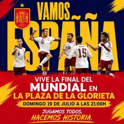 Cox, evento: Retransmisión del partido de fútbol de la final del Mundial 2026 entre la selección española y Argentina en pantalla gigante, organizada por el Ayuntamiento