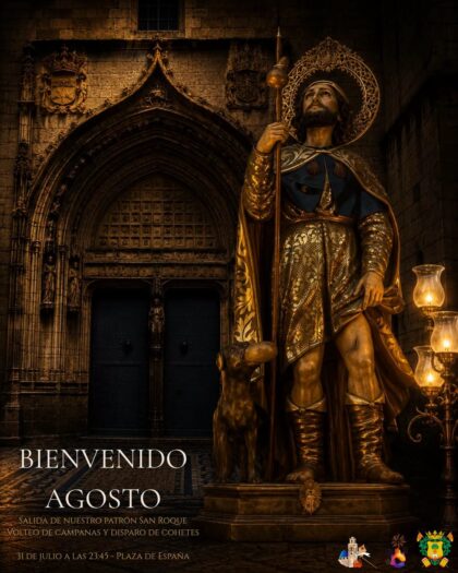 Callosa de Segura, evento: Salida del patrón de la localidad, San Roque, con volteo de campanas y disparo de cohetes, organizada por la iglesia arciprestal de San Martín