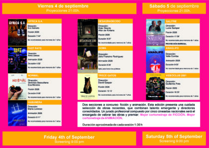 Torrevieja Audiovisual proyectará diez cortometrajes nacionales los días 4 y 5 de septiembre en el Teatro Municipal