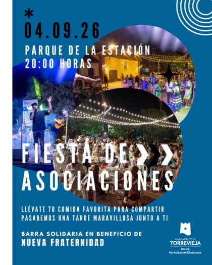 La Fiesta de las Asociaciones reunirá este viernes en el Parque de la Estación a más de una veintena de entidades de Torrevieja