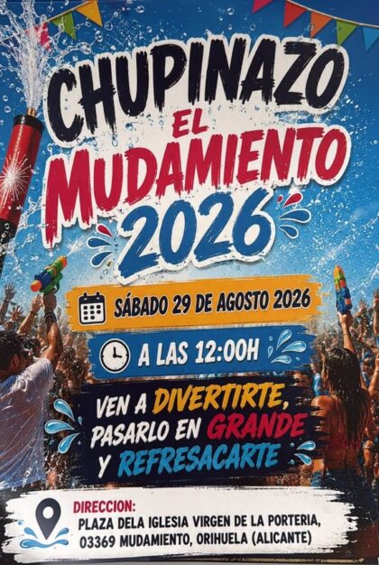 El Mudamiento de Orihuela, evento: Chupinazo, dentro de los actos de las fiestas en honor a la Virgen de la Portería