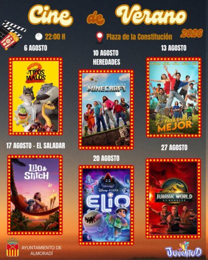 Almoradí, evento cultural: Sesión de cine con la película española 'Voy a pasármelo mejor' (2025), dentro del ciclo 'Cine de verano' organizado por la Concejalía de Juventud