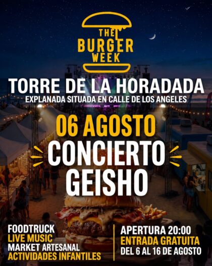 Torre de la Horadada de Pilar de la Horadada, evento: Fiesta de las hamburguesas, 'The Burger Week', dentro de los actos de las fiestas de verano 2026 organizadas por la Concejalía de Fiestas