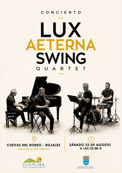 Rojales, evento cultural: Concierto del 'Lux Aeterna Swing Quartet', dentro de los actos de agosto de la Concejalía de Cultura