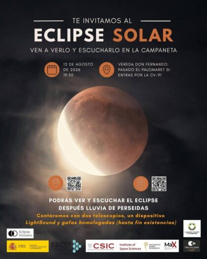 La Campaneta de Orihuela, evento: Observación del eclipse solar y de la lluvia de las Perseidas, organizado por la asociación de vecinos de La Campaneta