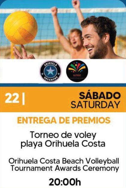 Orihuela Costa, evento: Entrega de premios del torneo de voley playa de Orihuela Costa, dentro de los actos de agosto del Centro Comercial Zenia Boulevard