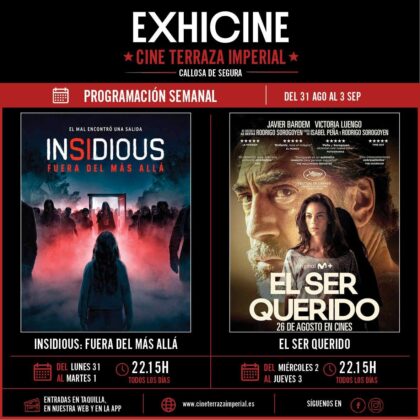 Callosa de Segura, evento cultural: Sesión de cine con la película española de estreno 'El ser querido' (2026), de Rodrigo Sorogoyen y con Javier Bardem y Raúl Arévalo, dentro del 'Cine de verano' organizado por la Concejalía de Cultura