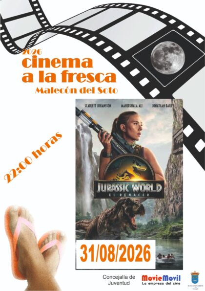 Rojales, evento cultural: Sesión de cine con la película estadounidense 'Jurassic World: El renacer' (2025), con Scarlett Johansson, dentro del ciclo de cine 'Cinema a la fresca 2026' organizado por la Concejalía de Juventud