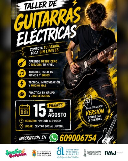 Guardamar del Segura, evento: Actividades del Centro Social Juvenil (CSJ) para jóvenes de 12 a 30 años, dentro de la agenda municipal de agosto del Ayuntamiento