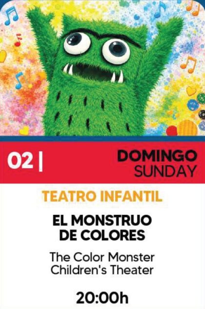 Orihuela Costa, evento cultural: Espectáculo con el protagonista del famoso cuento 'El monstruo de los colores', dentro de los actos de agosto del Centro Comercial Zenia Boulevard