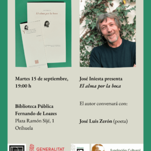 Presentación libro El alma por la boca Biblioteca Pública Fernando de Loazes Orihuela