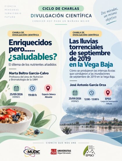 La UMH y el MUDIC programan diversas actividades con motivo de la Noche europea de las investigadoras