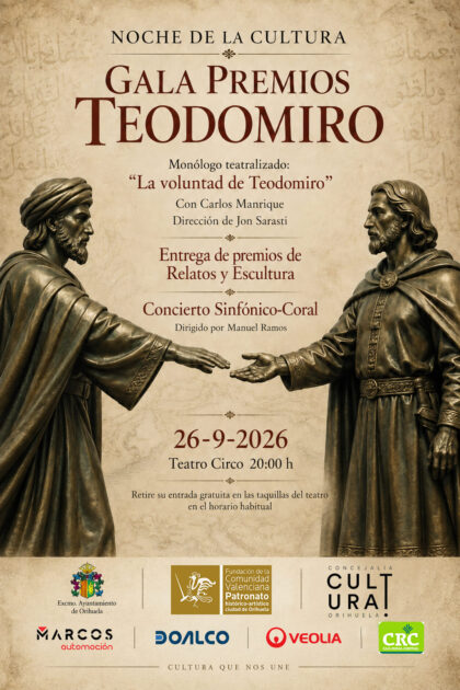 La Gala Premios Teodomiro convertirá el Teatro Circo en escenario de la cultura oriolana este sábado