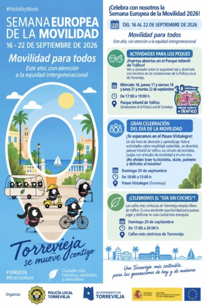 Torrevieja, evento: Jornada de puertas abiertas del Parque Infantil de Tráfico, dentro de las actividades de la Semana Europea de la Movilidad organizadas por la Concejalía de Policía Local