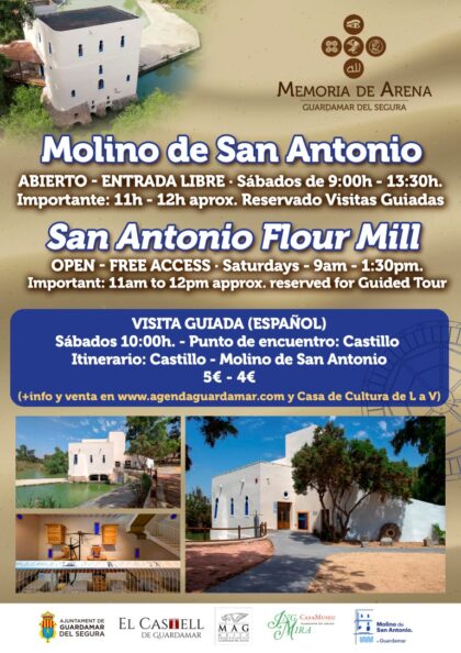 Guardamar del Segura, evento: Visita guiada combinada 'Memoria de arena' para visitar el Castillo y el Molino de San Antonio, dentro de la agenda municipal de septiembre del Ayuntamiento