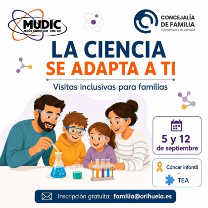 Desamparados de Orihuela, evento: Visitas adaptadas al Museo de Ciencias MUDIC 'Jesús Carnicer', dentro del proyecto 'La ciencia se adapta a ti' organizado por la Concejalía de Familia