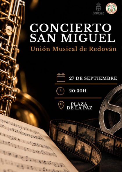 Redován, evento cultural: Concierto temático a San Miguel por la Unión Musical de Redován, dentro de los actos de las fiestas patronales en honor a la Virgen de la Salud y San Miguel