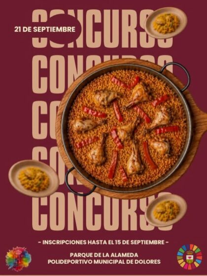 Dolores, evento: 10º Concurso de Paellas de Dolores con premios, dentro de las fiestas patronales en honor a Nuestra Señora de los Dolores