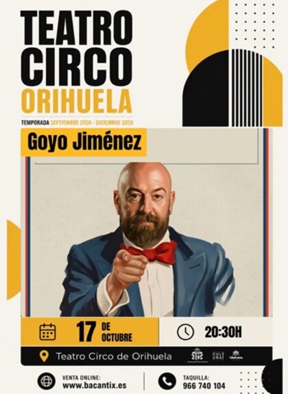 Orihuela, evento cultural: Espectáculo cómico 'El humor de mi vida', por la actriz y humorista Paz Padilla, dentro de la programación del tercer cuatrimestre de 2026 del Teatro Circo 'Atanasio Die'