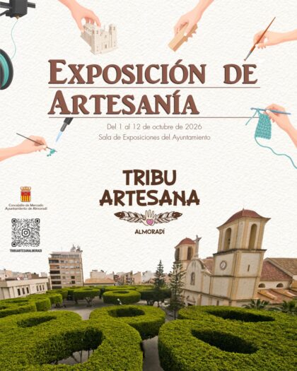 Almoradí, evento: Exposición colectiva de artesanía de la asociación local 'Tribu artesana' en su cuarto aniversario, organizada por el Ayuntamiento