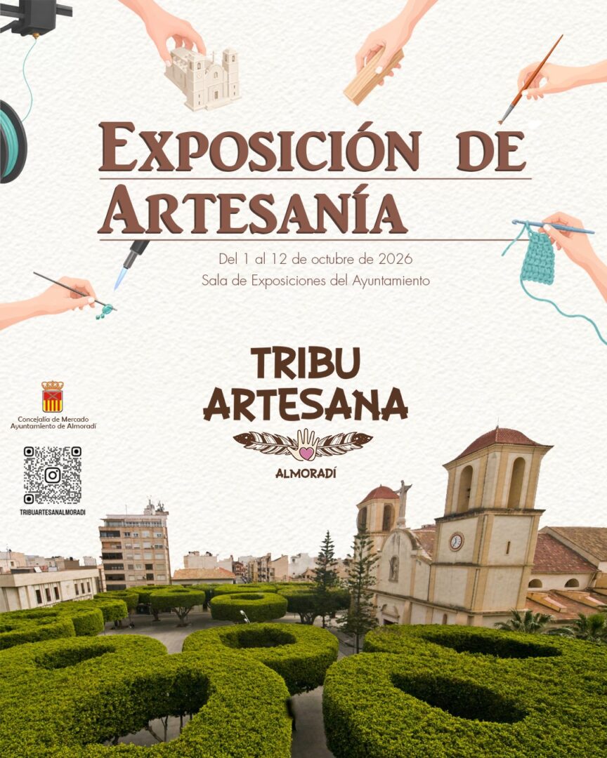 Almoradí, evento: Exposición colectiva de artesanía de la asociación local ‘Tribu artesana’ en su cuarto aniversario, organizada por el Ayuntamiento