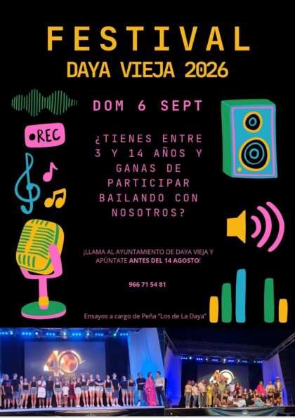 Daya Vieja, evento: Festival con actuaciones de ingenio, humor y sorpresas, dentro de los actos de las fiestas patronales en honor a la Virgen de Monserrate organizados por el Ayuntamiento y la asociación cultural 'La barraca dayense'